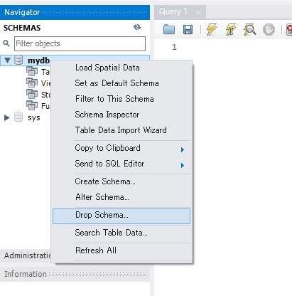 MySQL Workbenchの操作方法